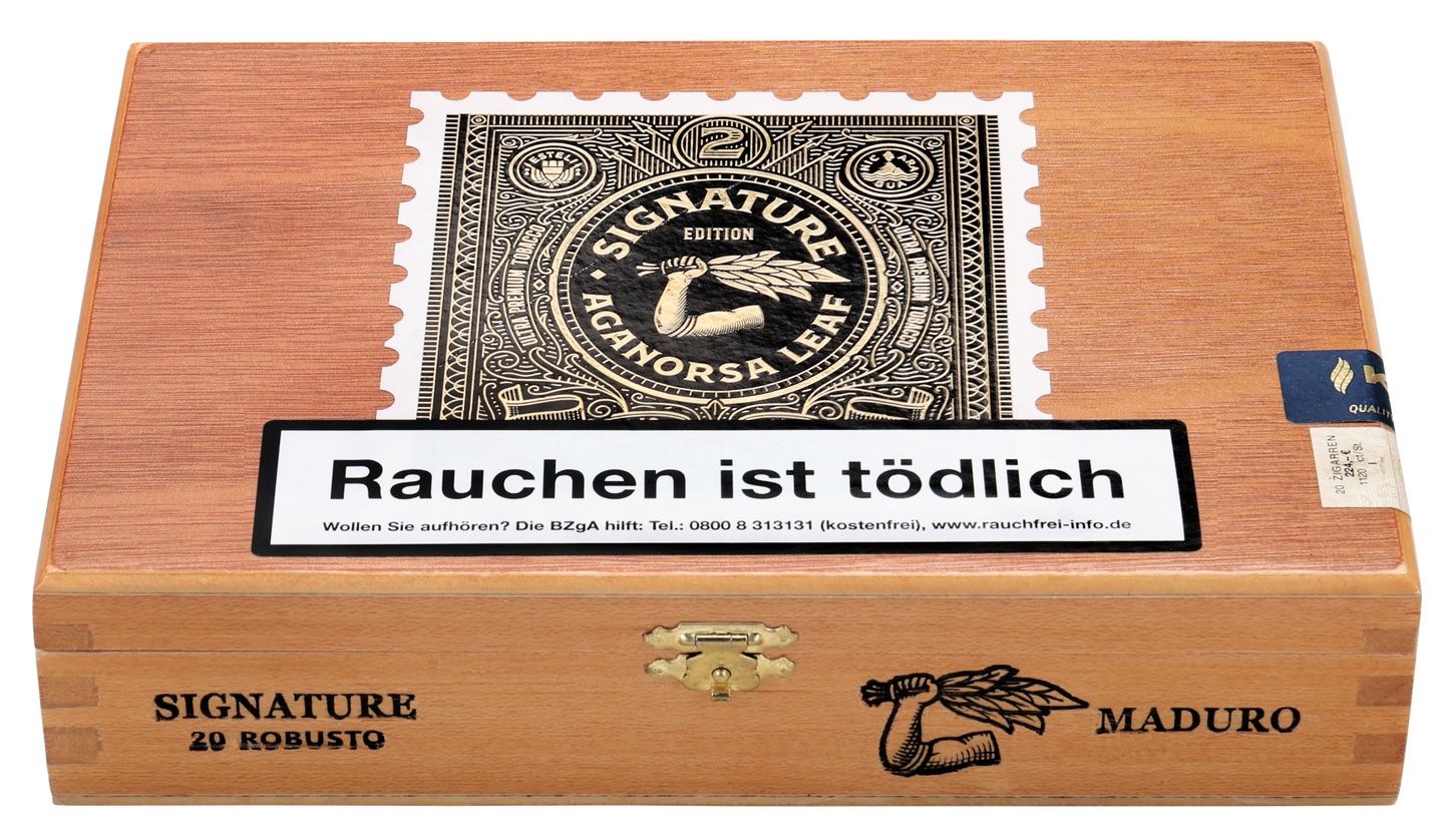 Aganorsa Leaf - Signature Edition Maduro Robusto 5x52 20 stick box