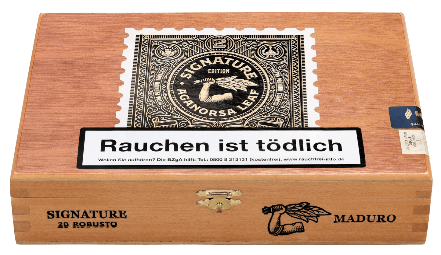 Aganorsa Leaf - Signature Edition Maduro Robusto 5x52 20 stick box
