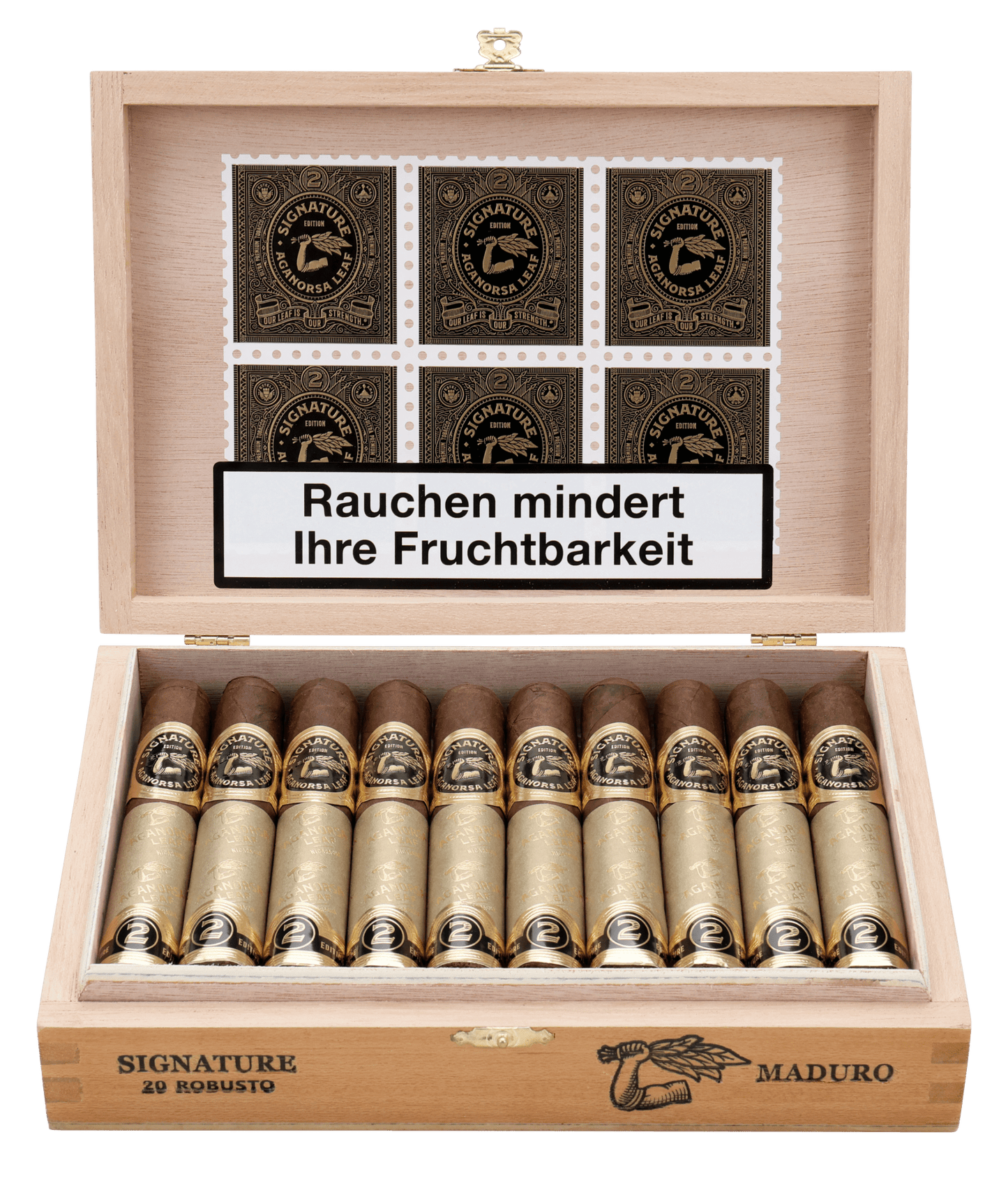 Aganorsa Leaf - Signature Edition Maduro Robusto 5x52 20 stick box