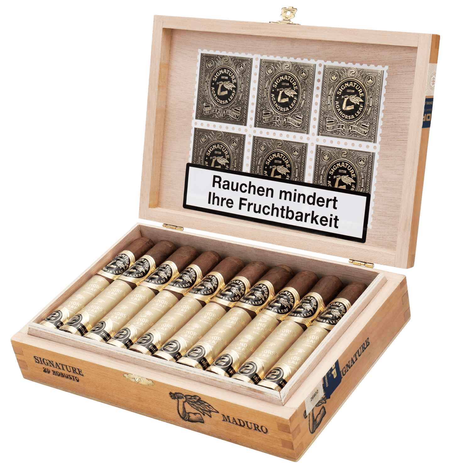 Aganorsa Leaf - Signature Edition Maduro Robusto 5x52 20 stick box