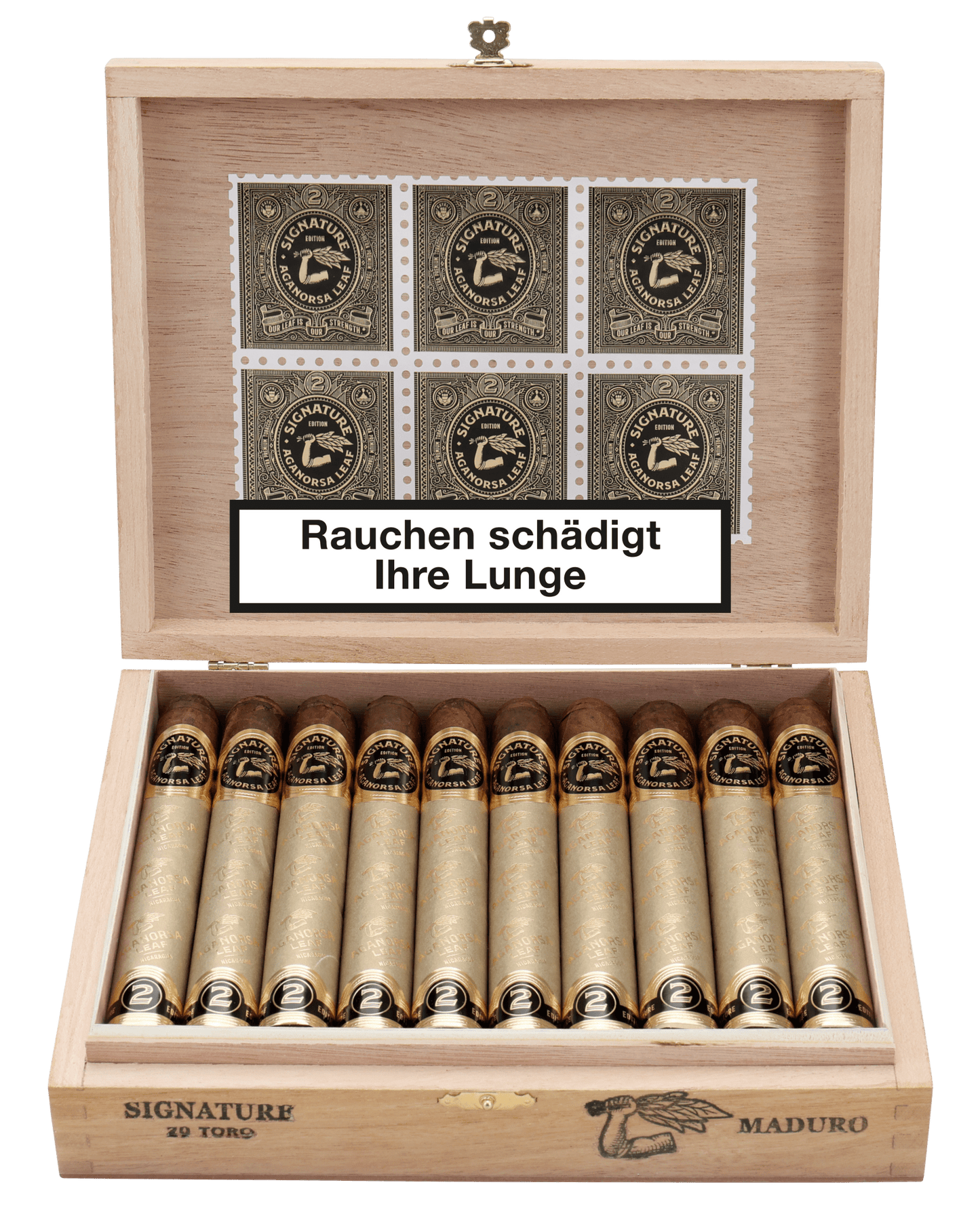 Aganorsa Leaf - Signature Edition Maduro Toro 6 x 52 20 stick box