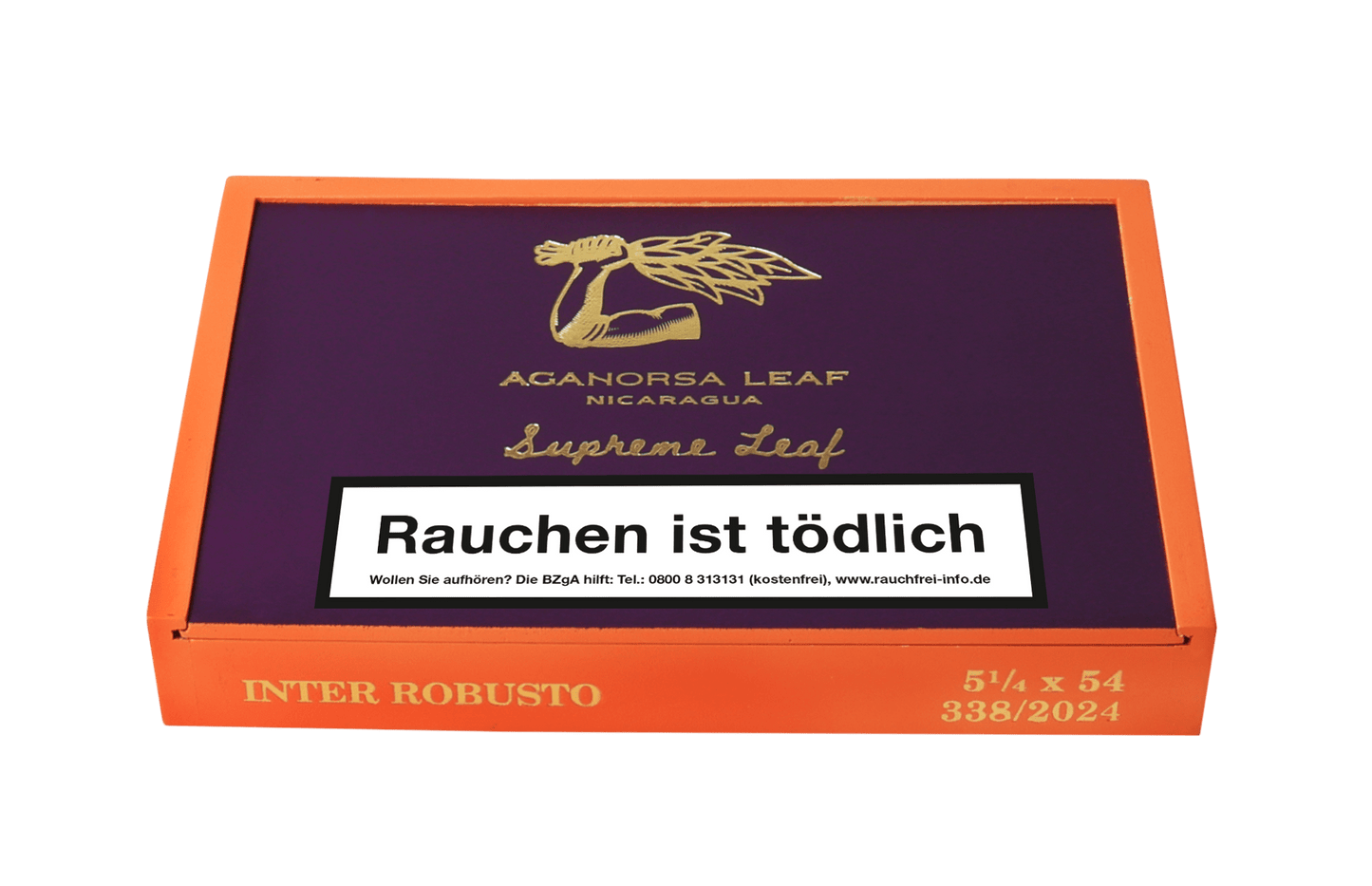 Aganorsa Leaf - Supreme Leaf Robusto 5 1/4 x 54 10 stick box
