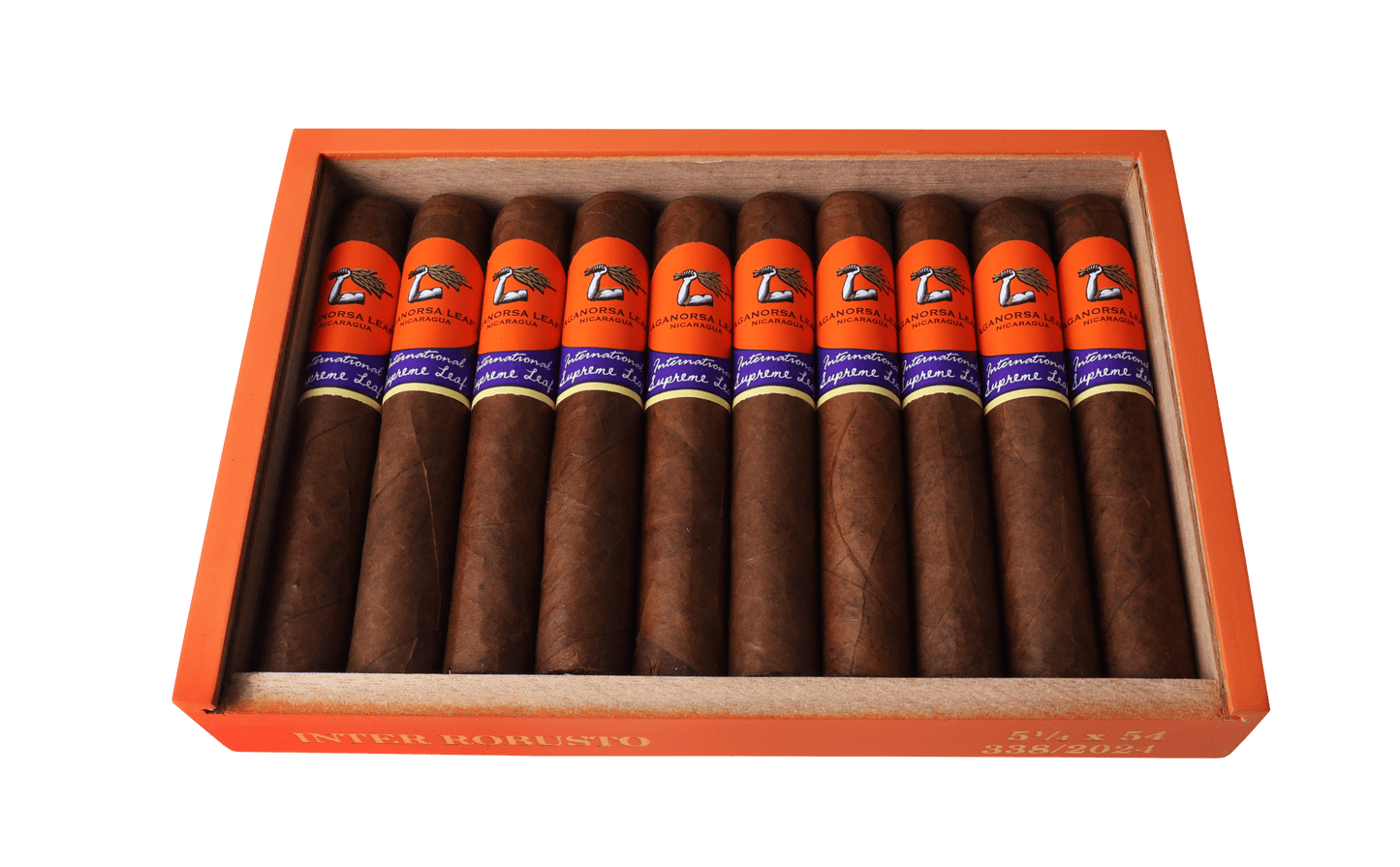 Aganorsa Leaf - Supreme Leaf Robusto 5 1/4 x 54 10 stick box