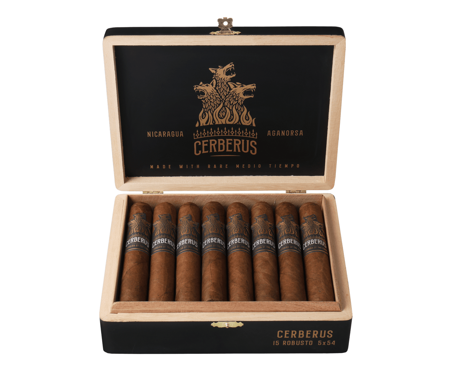 Aganorsa Cerberus - Nicaragua Rare Medio Tiempo Robust 5x54 15 stick box