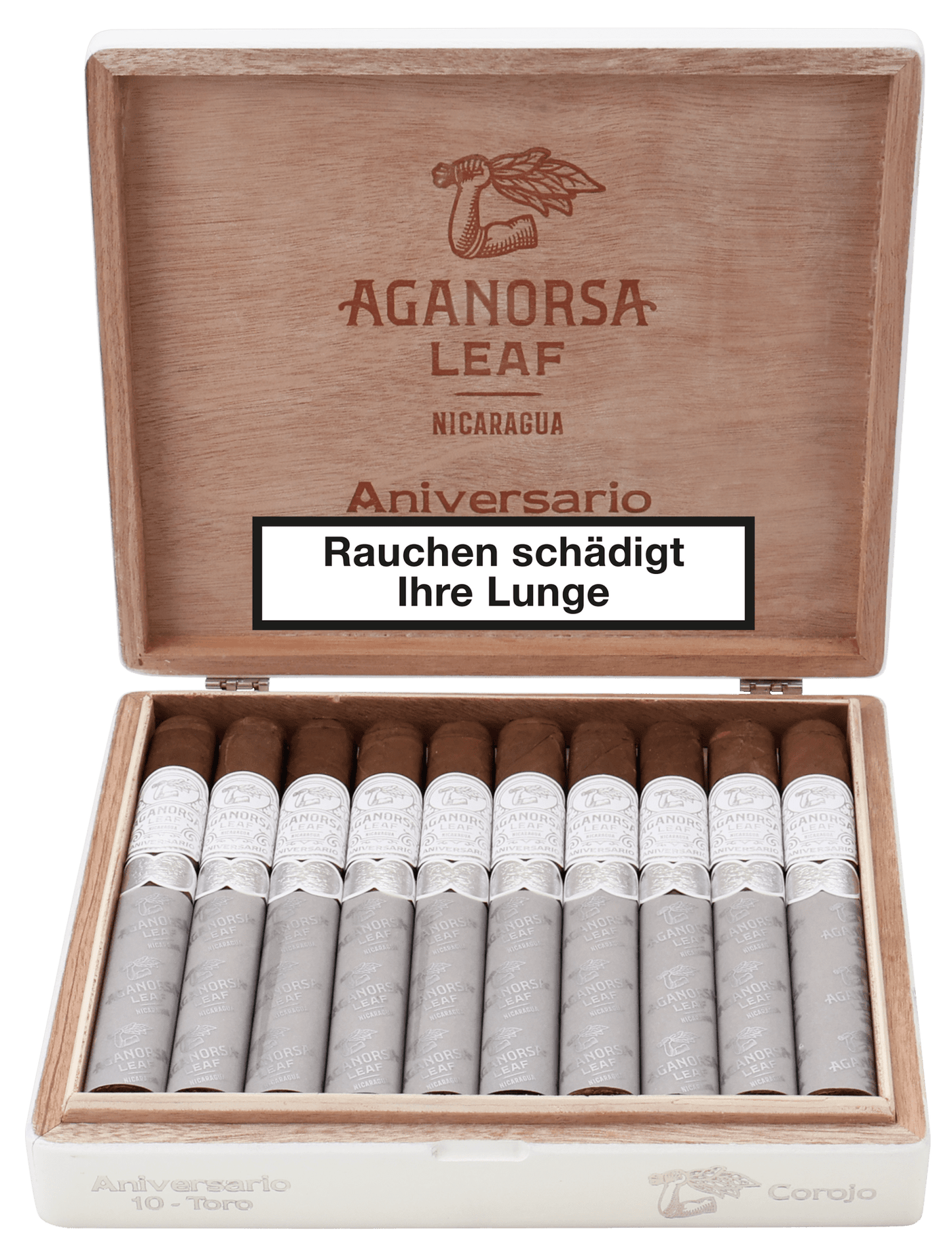 Aganorsa Leaf - Aniversario Corojo Toro 6 1/4 x 54 10 stick box