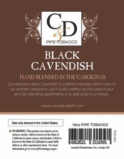 Cornell & Diehl - Black Cavendish MYO 16oz 453.6 gram