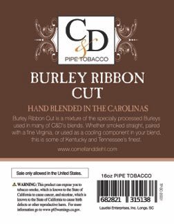 Cornell & Diehl - Burley Ribbon Cut MYO 16oz 453.6 gram