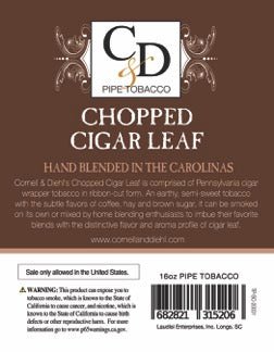 Cornell & Diehl - Chopped Cigar Leaf MYO 16oz 453.6 gram