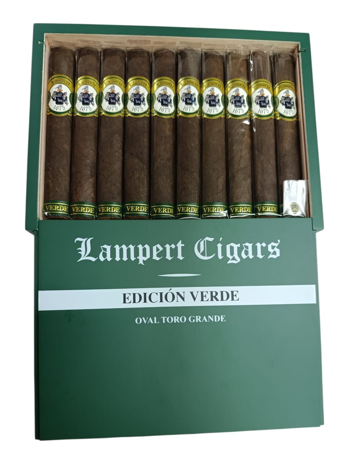 Lampert - 1675 Edicion Verde Oval Toro Grande 6 x 56 10 stick box