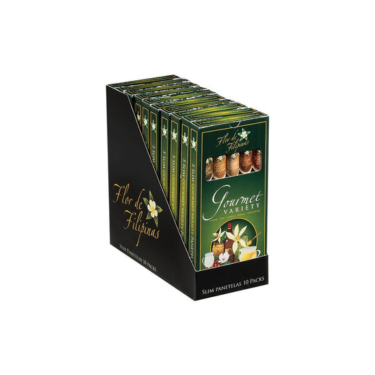 Flor de Filipinas - Gourmet Variety SLIM Panatelas 100% Tobacco Hand Rolled 5 stick