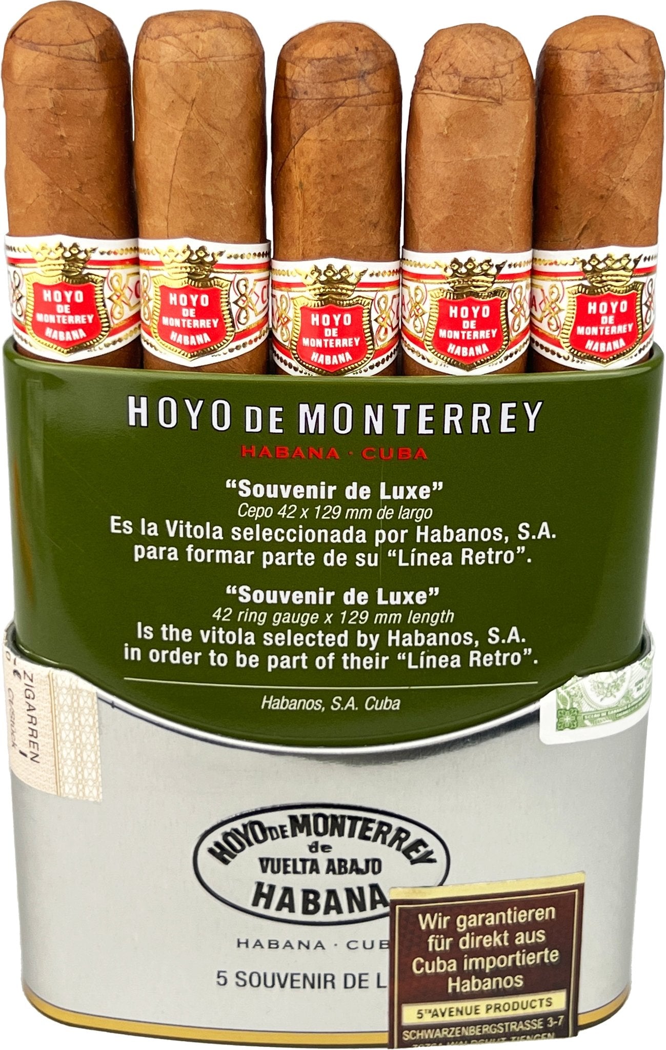 Hoyo de Monterrey -de luxe a/p 5的X 10 50