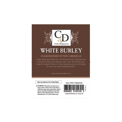 Cornell & Diehl - White Burley MYO 16oz 453.6 gram