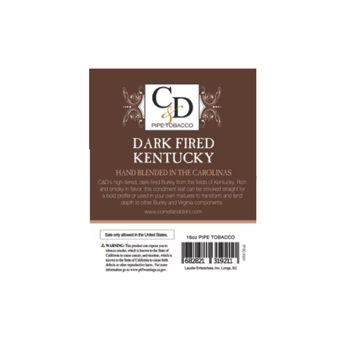 Cornell & Diehl - Dark Fired Kentucky MYO 16oz 453.6 gram