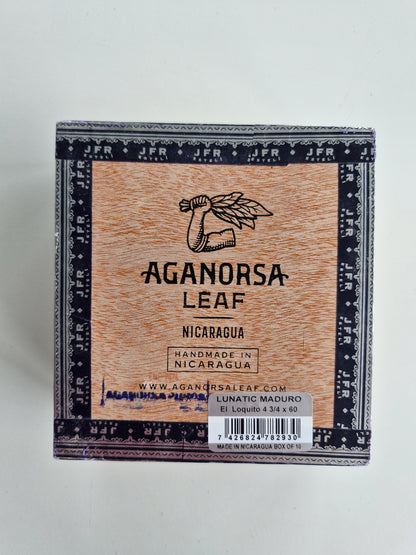 Aganorsa Leaf - JFR Lunatic, Corojo Maduro El Loquito 4 3/4 x 60 10 stick box