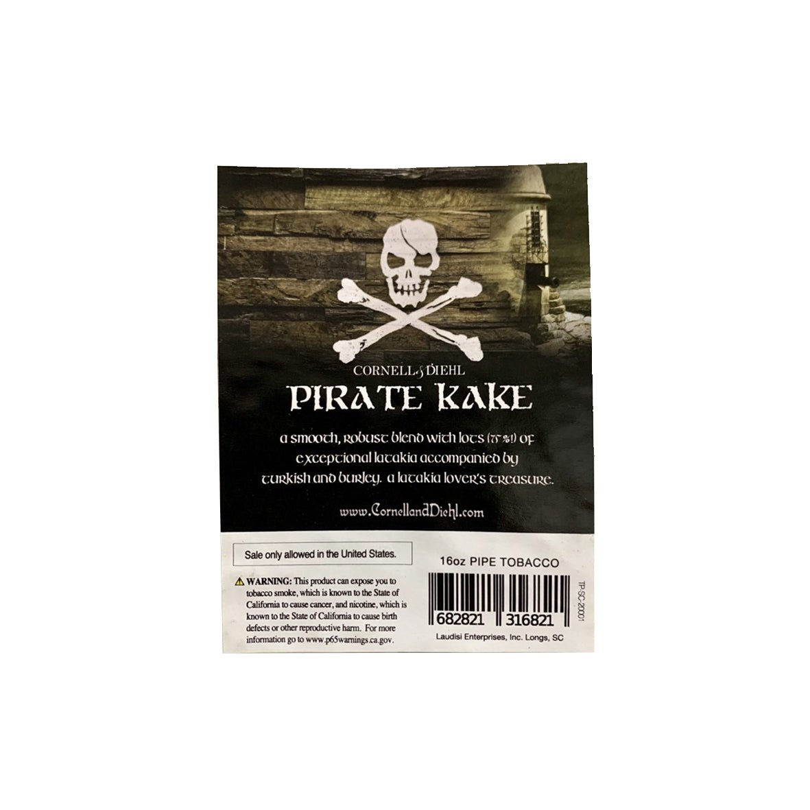 Cornell & Diehl - Pirate Kake 16 oz 453.6 gram