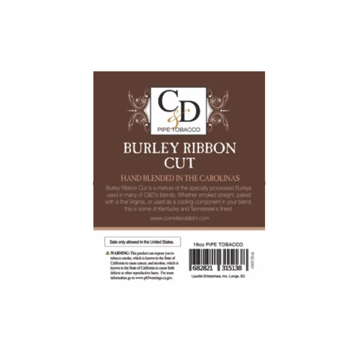 Cornell & Diehl - Burley Ribbon Cut MYO 16oz 453.6 gram