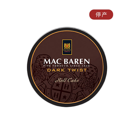 Mac Baren - Dark Twist Roll Cake tin of 100 gram