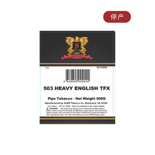 Sutliff - 503 Heavy English TFX Pipe Tobacco 500 gram