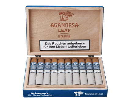 Aganorsa Leaf - Nicaragua Anniversario Gran Robusto Connecticut 10 stick box