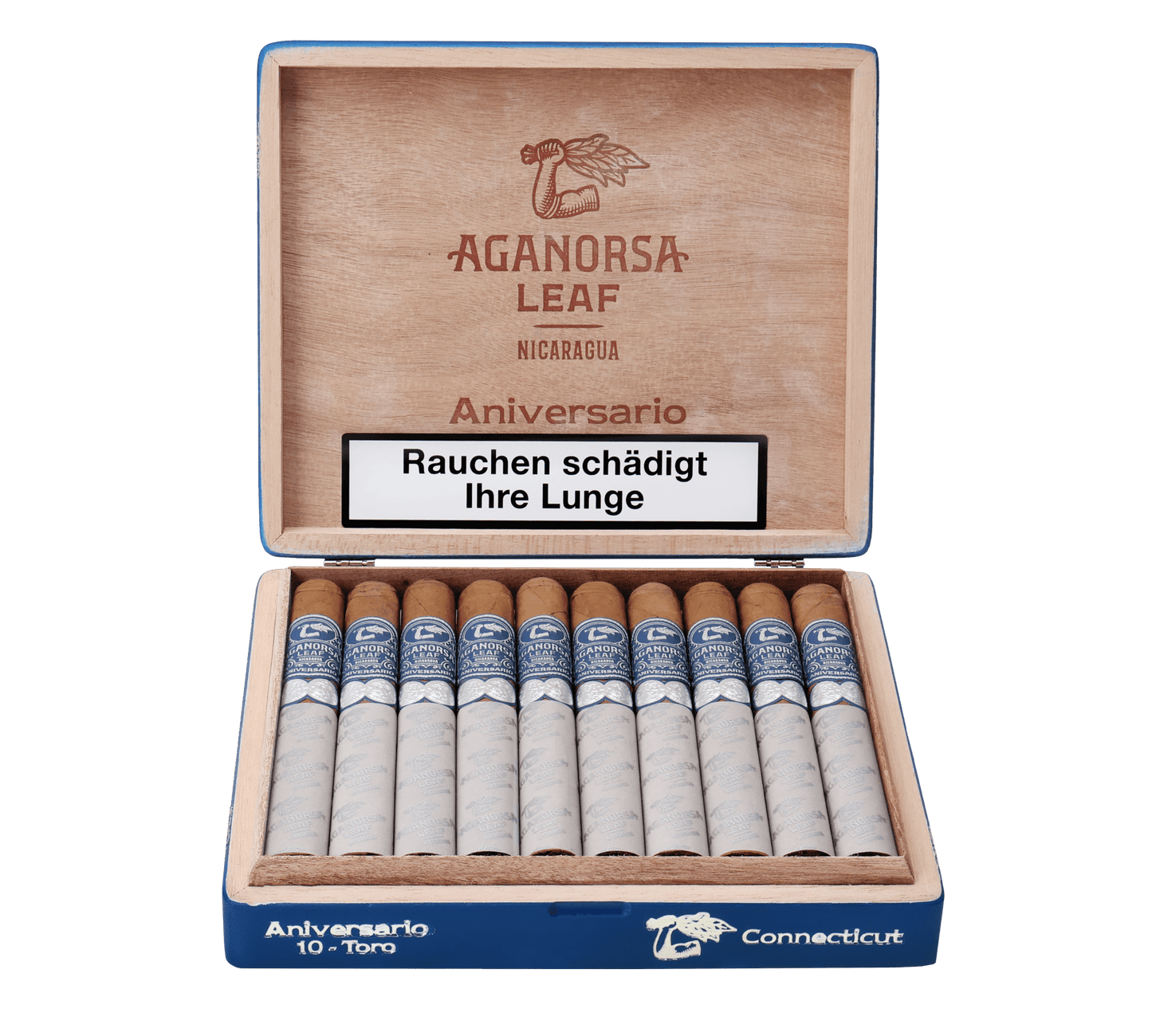 Aganorsa Leaf - Aniversario 康涅狄格州 Toro 10 盒装