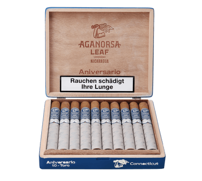 Aganorsa Leaf - Aniversario 康涅狄格州 Toro 10 盒装