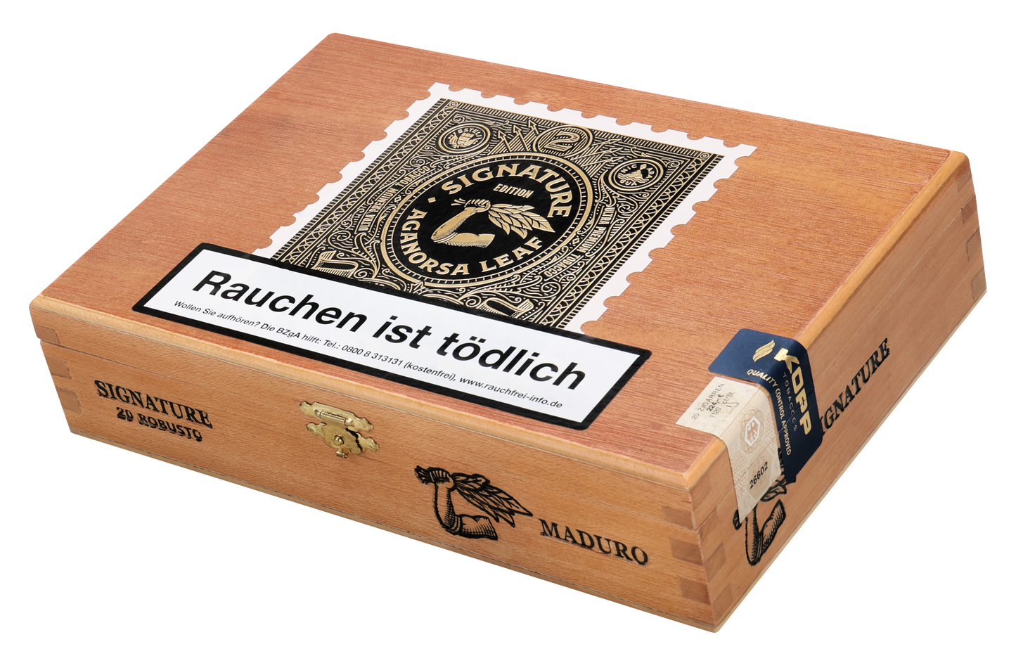 Aganorsa Leaf - 签名版 Maduro Robusto 5x52 20 盒装