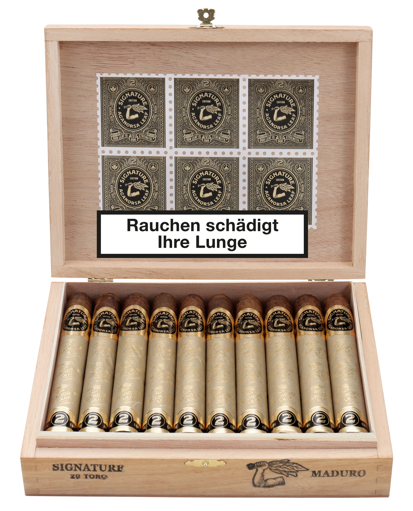 Aganorsa Leaf - Signature Edition Maduro Toro 6 x 52 20 stick box
