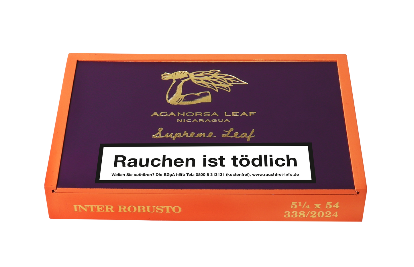 Aganorsa Leaf - Supreme Leaf Robusto 5 1/4 x 54 10 stick box