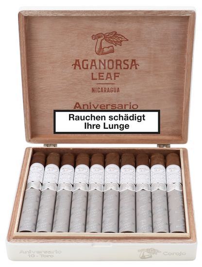 Aganorsa Leaf - Aniversario Corojo Toro 6 1/4 x 54 10 stick box