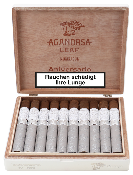 Aganorsa Leaf - Aniversario Corojo Toro 6 1/4 x 54 10 stick box