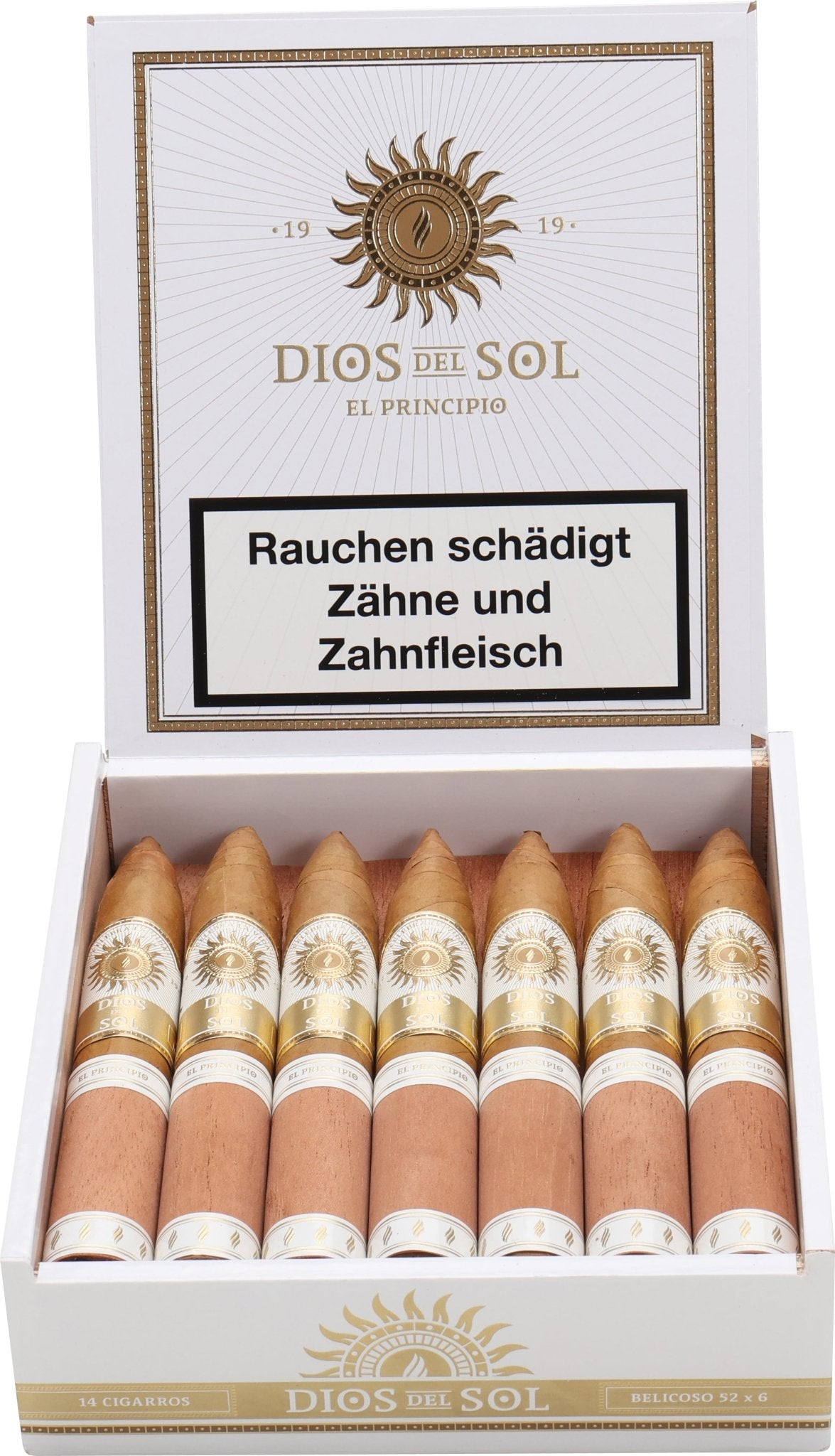 Dios Del Sol - El Principio Belicoso 52 x 6 14 stick box