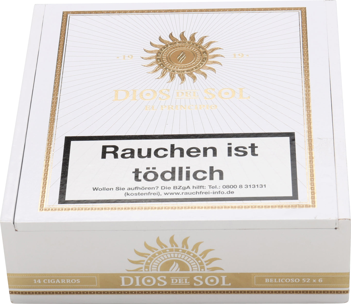 Dios Del Sol - El Principio Belicoso 52 x 6 14 stick box