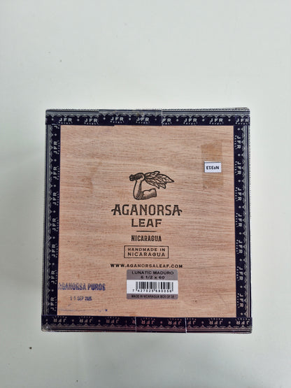 Aganorsa Leaf - JFR Lunatic, La Loma Maduro 6 1/2 x 60 28 stick box