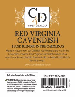 Cornell & Diehl - Red Virginia Cavendish MYO 16oz 453.6 gram