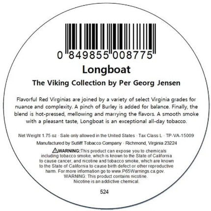 Per G. Jensen - Viking Collection, Longboat 50 gram tin