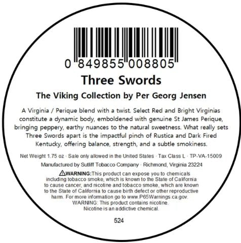 Per G. Jensen - Viking Collection, Three Swords 50 gram tin