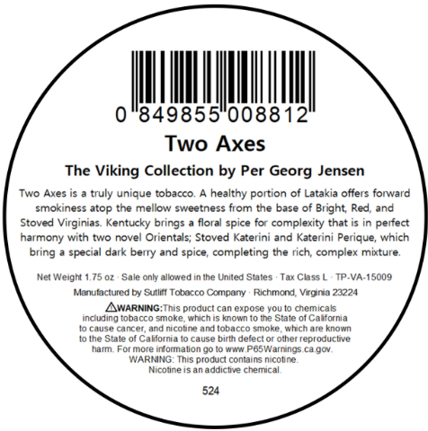 Per G. Jensen - Viking Collection, Two Axes 50 gram tin