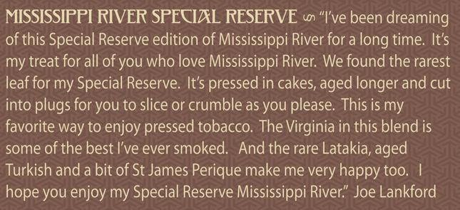 Sutliff - Seatle Pipe Club Missisipi River Special Reserve 113.4 gram box