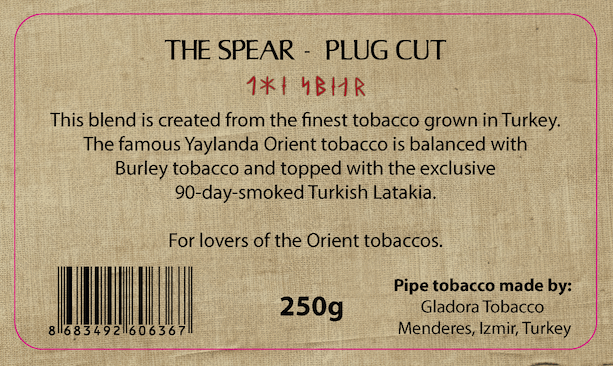Per G. Jensen - Viking Collection, The Spear Plug Cut pipe tobacco 250 gram bag