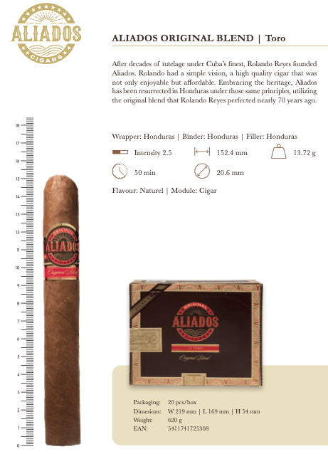 Cuba Aliados - Cabinet Edition Toro 6X52 by EPC 20 stick box