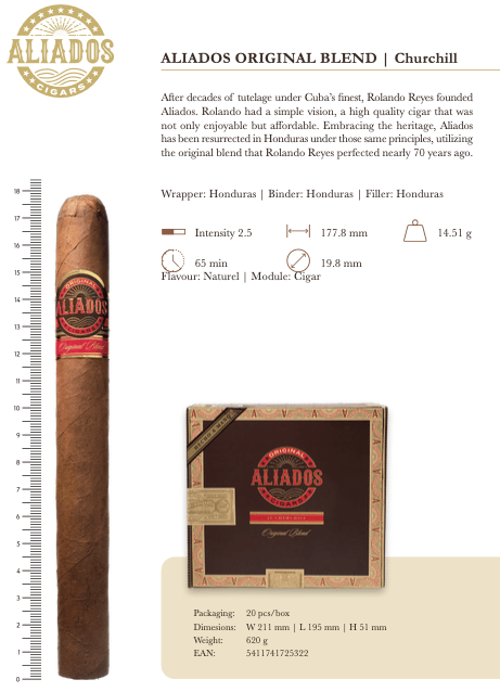 Cuba Aliados - Cabinet Edition Churchill 7X50 by EPC 20 stick box
