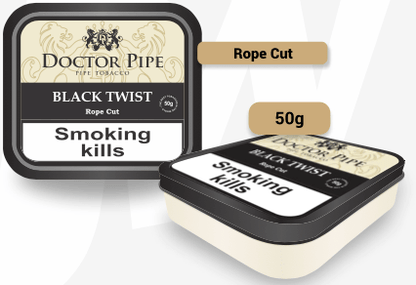 Doctor Pipe - Black Twist Curly Cut (rope cut) 50 gram