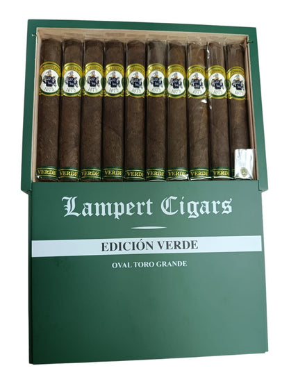 Lampert - 1675 Edicion Verde Oval Toro Grande 6 x 56 10 stick box