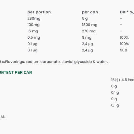 Lewa - Cola & Lime caffeine pouch 100 mg 10 cans of 18 pouches